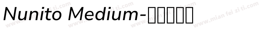 Nunito Medium字体转换